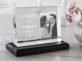 Foto cristal regalo enamorados