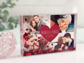 Marco de foto para agitar regalo romántico