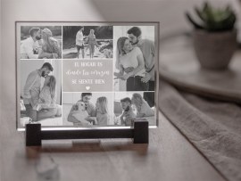 Placa de cristal regalo romántico