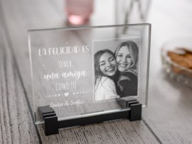 Placa de cristal regalo personal