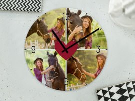 Reloj de pared con fotos