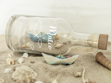 Mensaje en una botella regalo bautismo