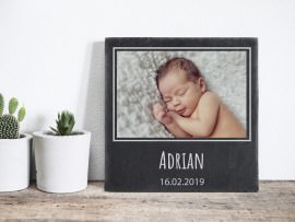Placa de pizarra regalo nacimiento