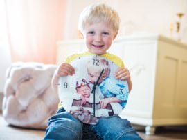 Reloj con foto de los niños