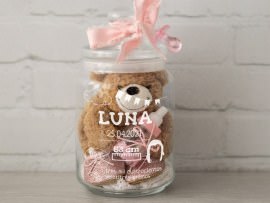 Tarro de cristal como regalo para bebés