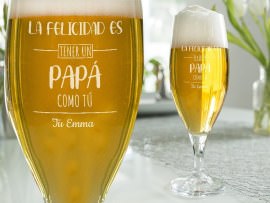 Vaso de cerveza para el papá del recién nacido