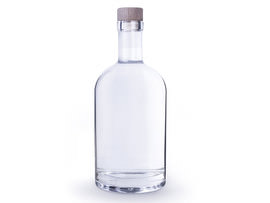 Botella grabada ancha grande