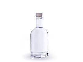 Botella grabada ancha pequeña