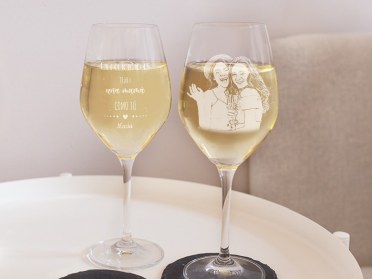 Copa de vino con grabado personal