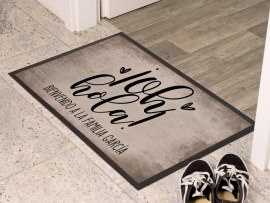 Felpudo personalizado para la puerta de entrada
