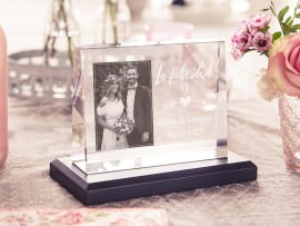 Foto cristal boda