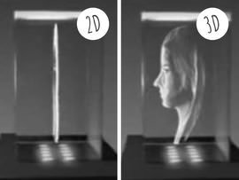 Foto en cristal comparación 2D y 3D