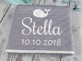 Manta de bebé ballena