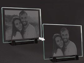 Placa de cristal con foto eliminar el fondo