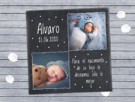 Placa de pizarra bebé