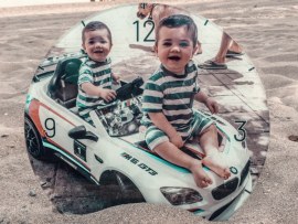 Reloj de pared con foto