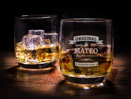 Vaso de whisky grabado Tumbler