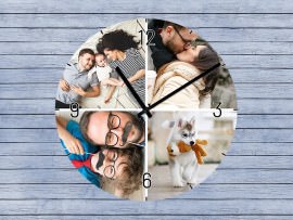 Reloj de pared con fotos
