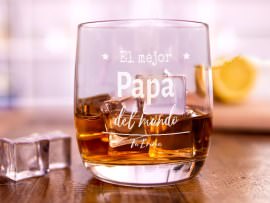 Vaso de whisky para el mejor papá