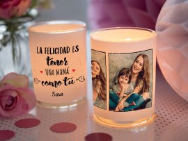 Vaso para vela personalizado