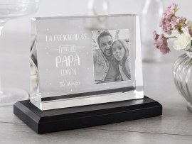 Foto cristal regalo para papá