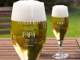 Vaso de cerveza idea de regalo para papá